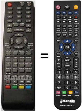 Télécommande équivalente HVS57696