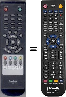 Télécommande équivalente Fonestar WHV14815W