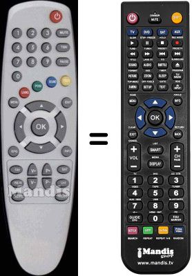 Télécommande équivalente WHV3112W