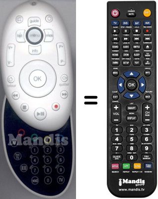 Replacement remote control WHV15292W