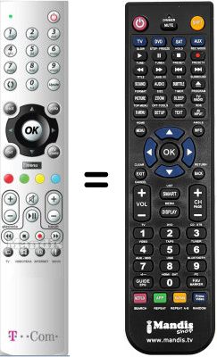 T&eacute;l&eacute;commande &eacute;quivalente WHV14750W
