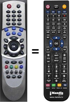 Replacement remote control HVS53370