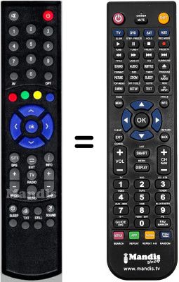 Télécommande équivalente HVS53541