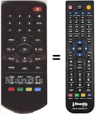 Replacement remote control HVS53385