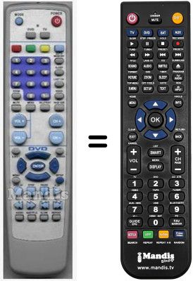 Télécommande équivalente HVS54954