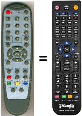 Replacement remote control HVS53333