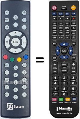 Replacement remote control HVS53276