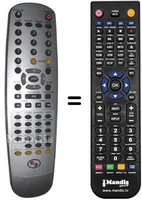 Télécommande équivalente HVS59614 Télécommande équivalente HVS59614