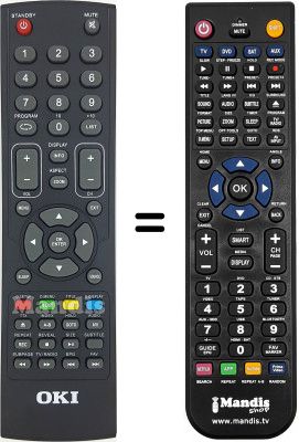 Télécommande équivalente Oki WHV12073