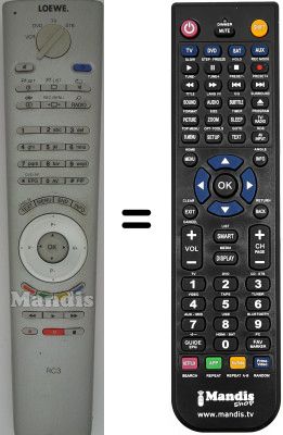 Télécommande équivalente Loewe SEC0645
