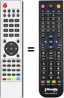 Replacement remote control Blusens SEC14326