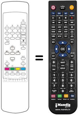 Replacement remote control Toshiba SEC2585