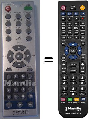 Télécommande équivalente Denver WHV126685