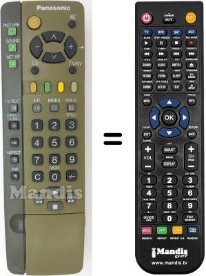 Replacement remote control Panasonic WHV5976
