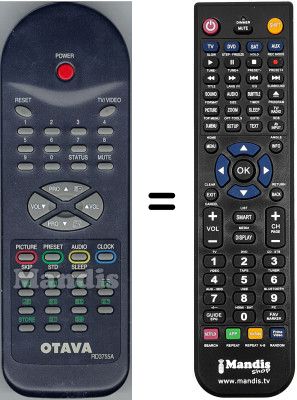 T&eacute;l&eacute;commande &eacute;quivalente WHV5180
