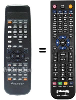 Télécommande équivalente Pioneer SEC0601
