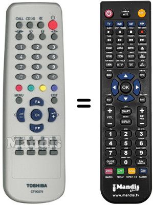 Replacement remote control Toshiba SEC15909