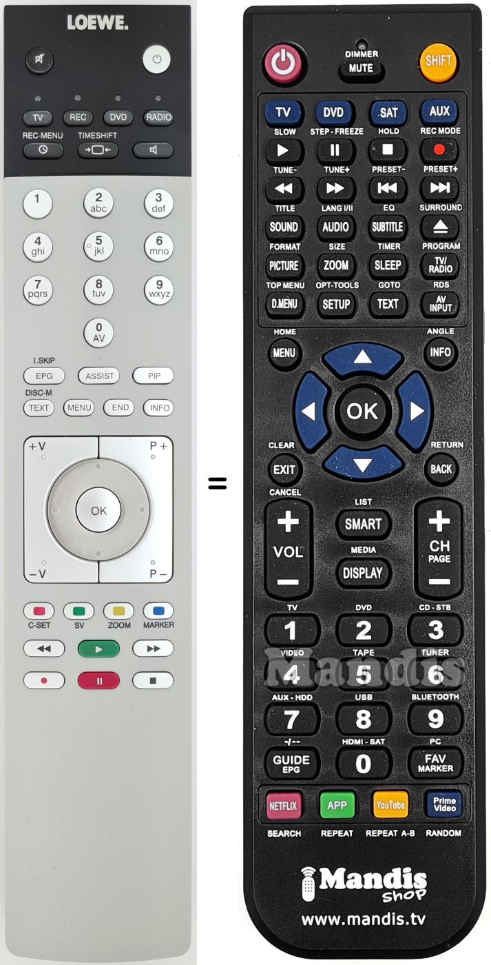 Replacement remote control 89950A12