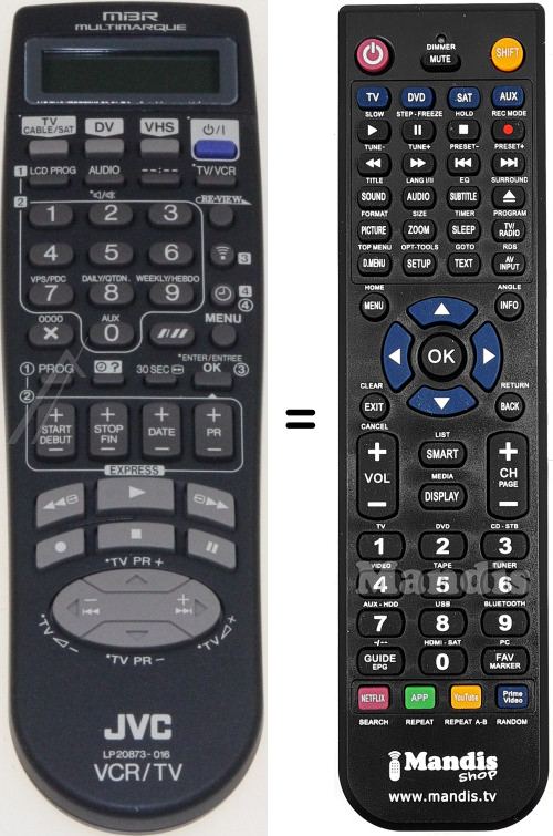 Télécommande équivalente LP20873016A