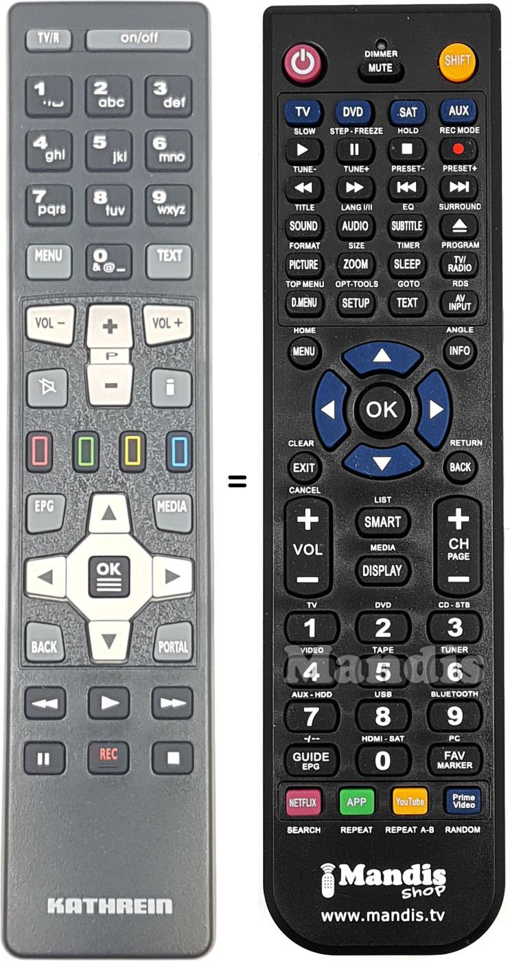 Replacement remote control Kathrein RC675