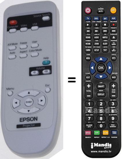 Replacement remote control Epson EH-TW450